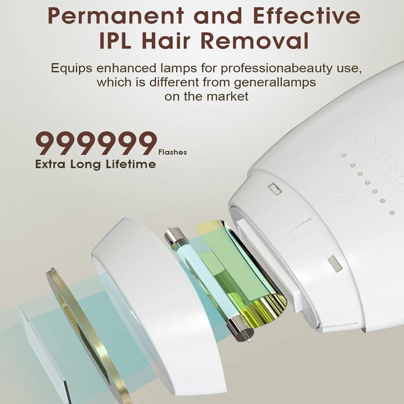 Appareil d'épilation à lumière pulsée (IPL) en vente directe d'usine 999999 Épilateur laser IPL pour une utilisation à domicile