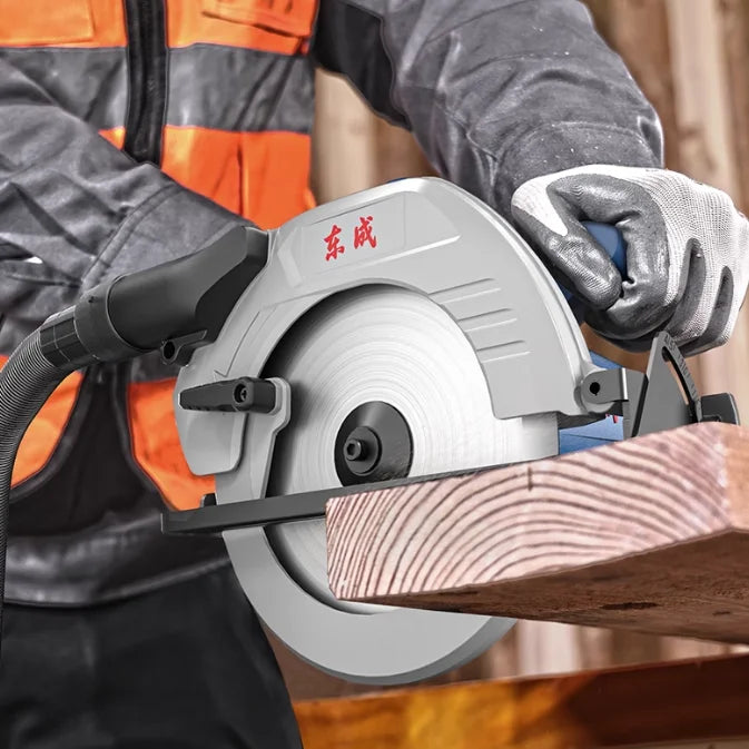 Scie circulaire électrique 220 V rechargeable pour le travail du bois, scie à disque portative, moteur sans balais 1500 W, profondeur de coupe maximale 64 mm