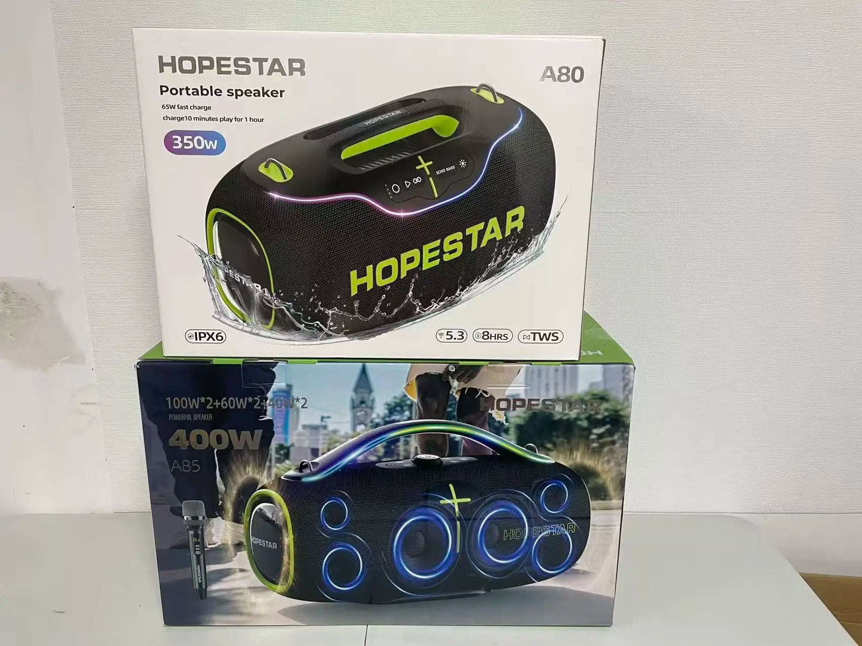 Enceinte Bluetooth HOPESTAR A80 – 350W, IPX6, 30000mAh, RGB & Micro Sans Fil
