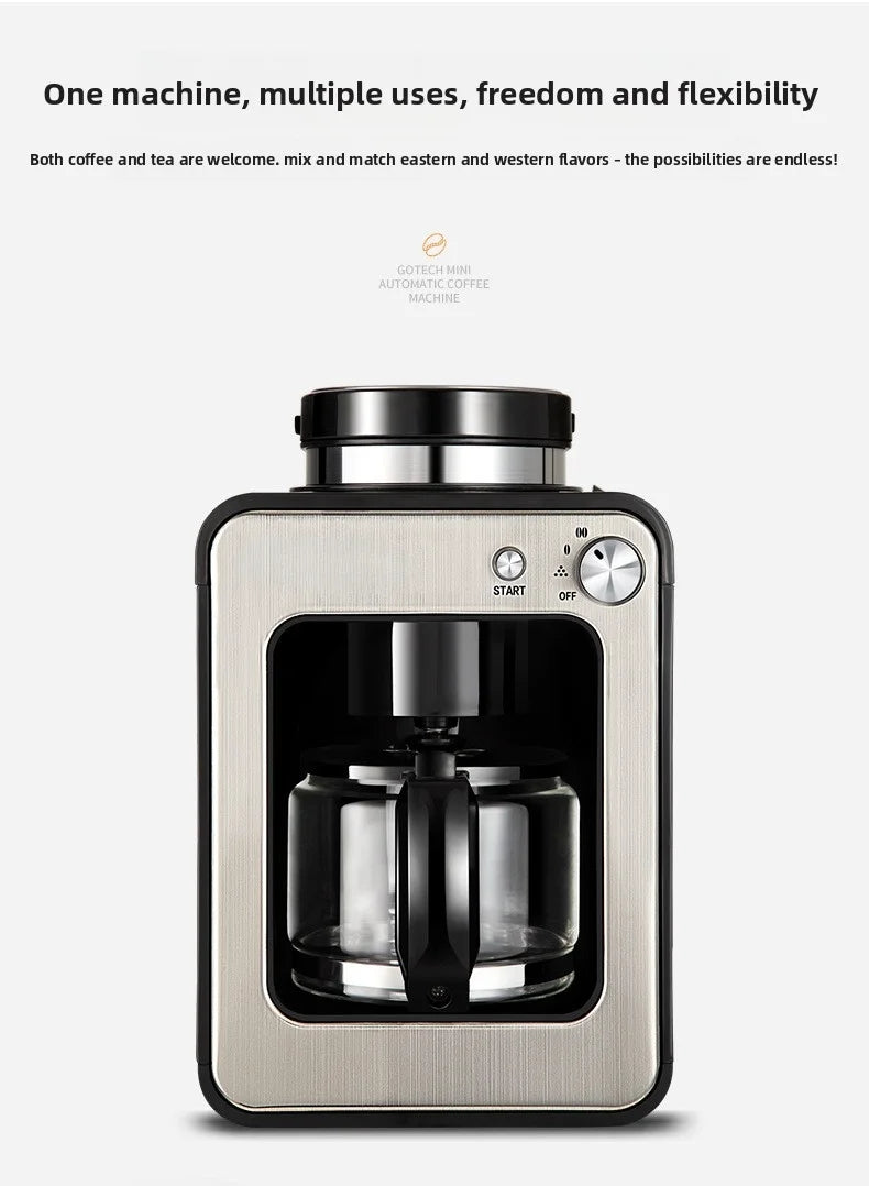 Machine à café automatique électrique au design moderne en acier inoxydable pour usage domestique et hôtelier