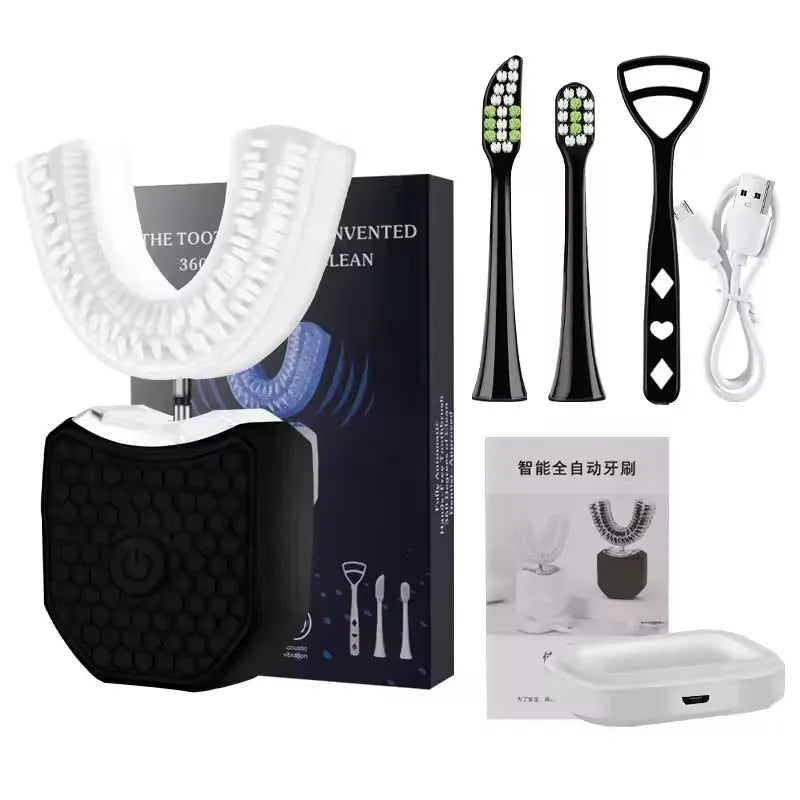 Brosse à dents sonique Jingpeng JP-1526, IPX7, OLED, Type-C, 4 modes, silicone, pliable