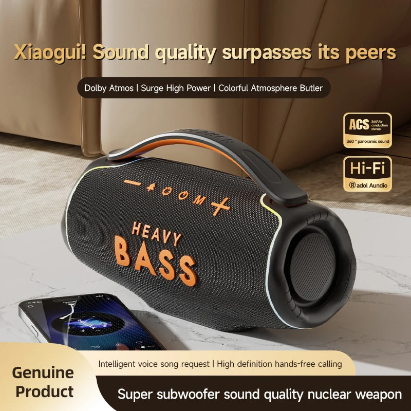 Enceinte Portable BASS-16 – 30 W, IPX5, Bluetooth 5.3, RGB et carte TF | Extérieur