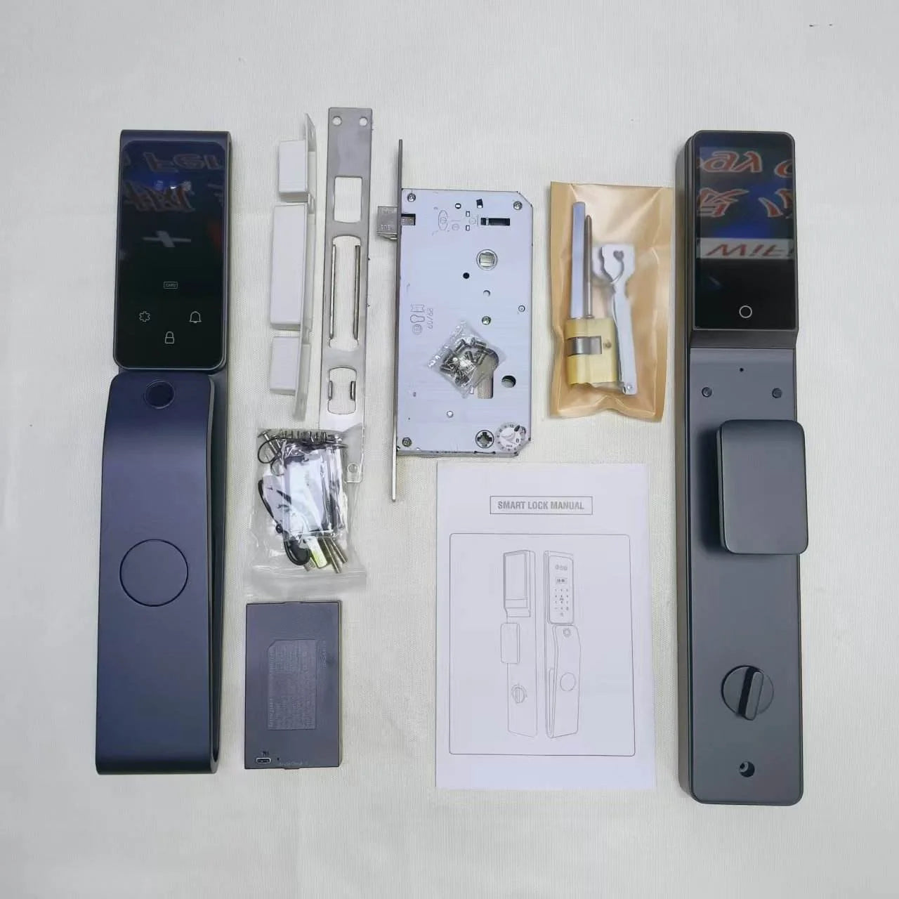 Serrure connectée Tuya entièrement automatique de haute qualité avec reconnaissance faciale et palmaire, étanche, pour mortaise 6068/85.