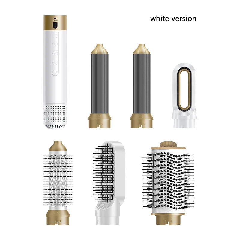 Sèche-cheveux 6 en 1, moteur sans balais 1350 W, lissage/bouclage/séchage, voyage, 110-240 V