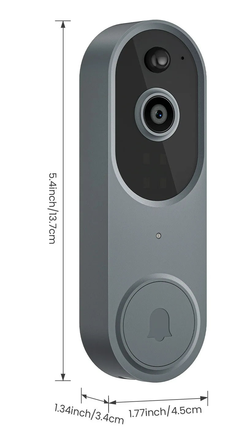 Sonnette vidéo WiFi M52, 1080p, batterie/USB, audio bidirectionnel, app Vision, domicile/bureau