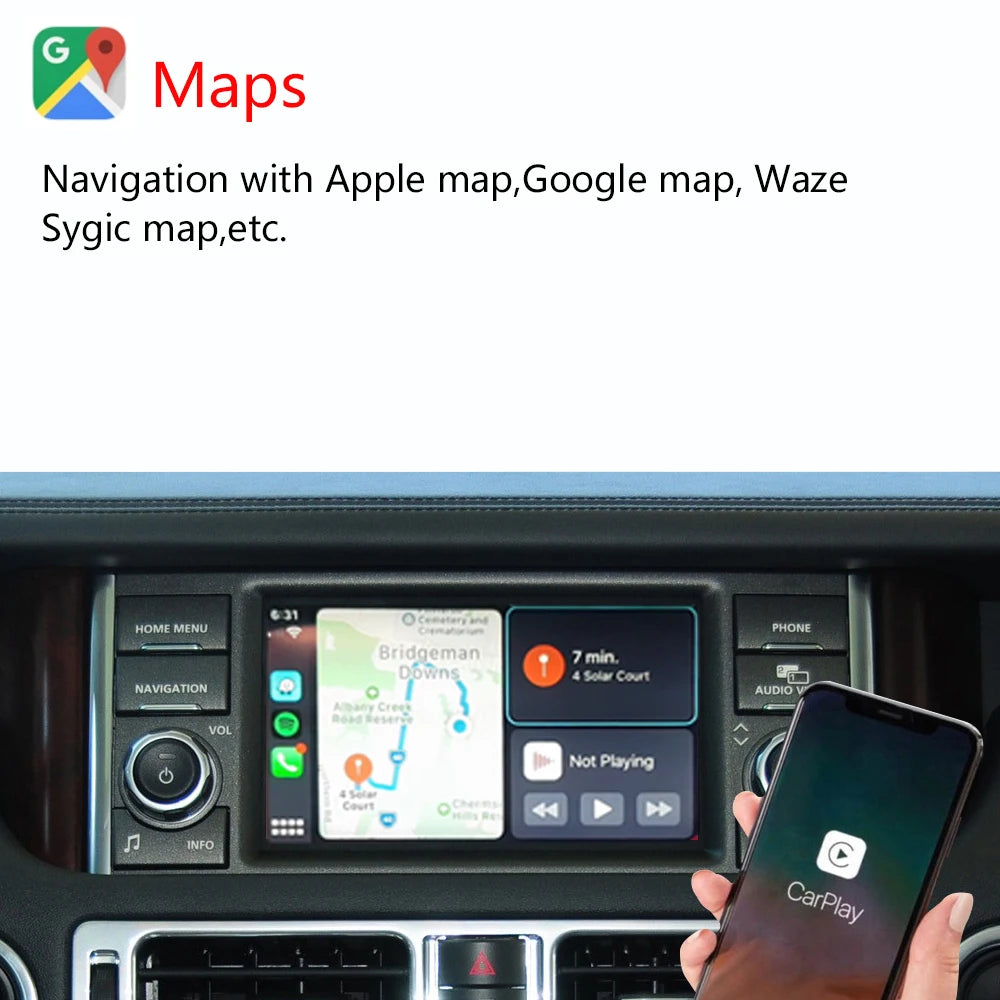 Adaptateur CarPlay Android Auto Sans Fil IA | Boîtier Multimédia avec Caméra de Recul et Détection Radar USB