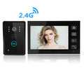 Interphone vidéo sans fil 2,4 GHz avec écran couleur TFT 7 pouces et fonction d'appel et de déverrouillage.