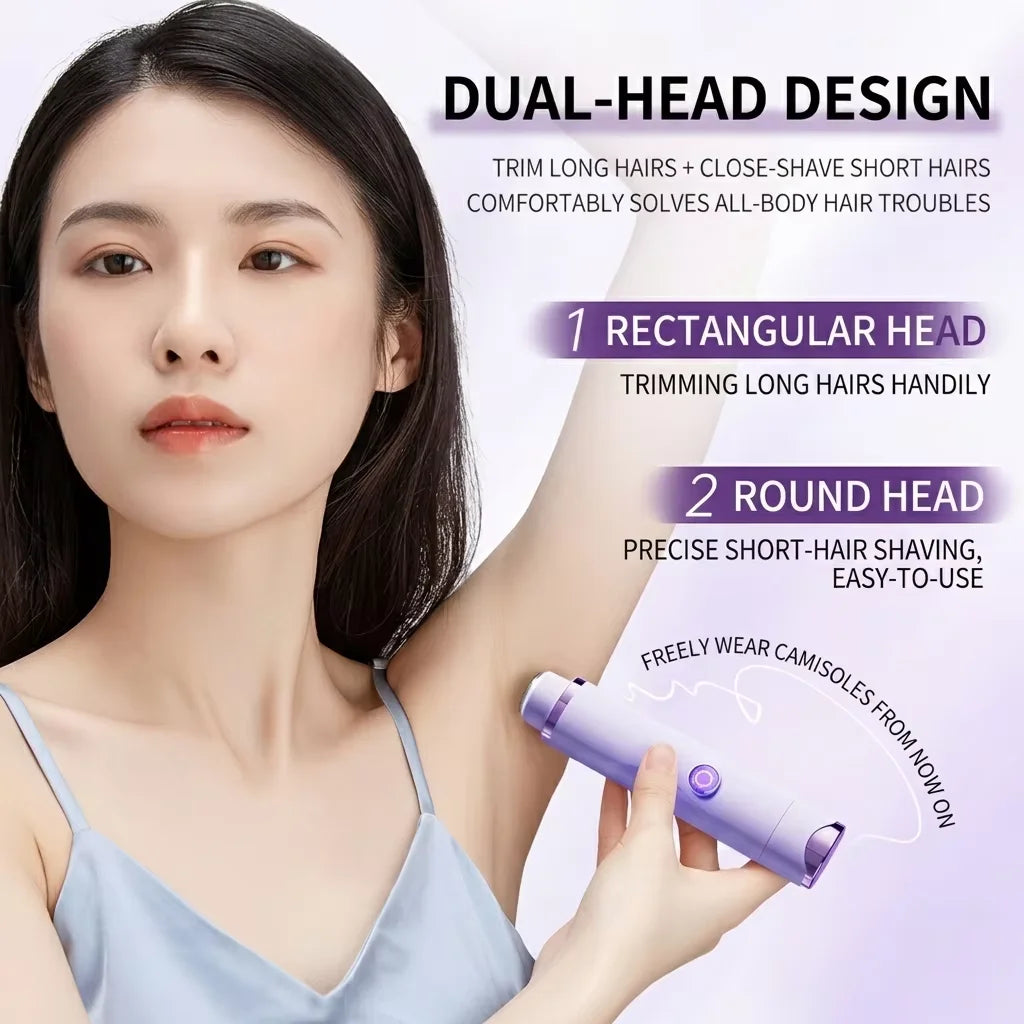 Tondeuse à rasoir étanche IPX4, têtes de coupe rotatives doubles, rasoir pour femmes, temps de charge de 2 à 3 heures, best-seller
