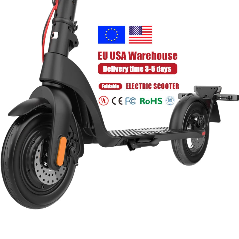 Trottinette électrique pliable 10 pouces, autonomie 25-40 km, 36 V, étanche, puissante et rapide, pour adultes.