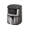 Friteuse à air chaud en acier inoxydable, capacité 5-6 L, 2400 W, quatre électriques intelligentes à commande tactile.