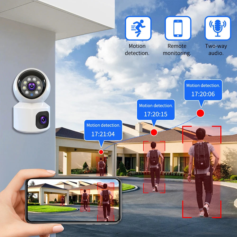 Caméra de Surveillance V380 WiFi | PTZ 360°, Microphone Intégré et Sécurité Intérieure pour Maison & Bébé