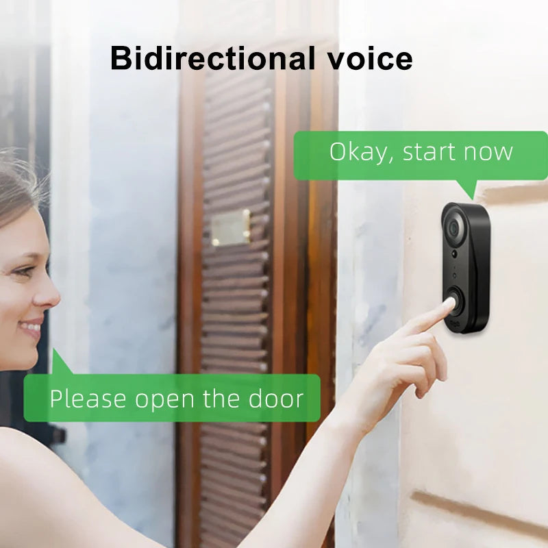 Interphone vidéo intelligent sans fil longue portée 2024, compatible Android, étanche, avec caméra HD et Wi-Fi, pour la maison