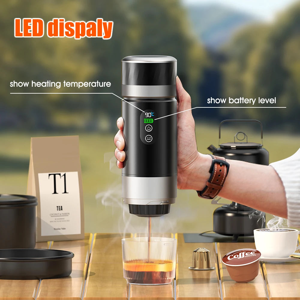 Machine à café expresso portable USB automatique, système auto-chauffant, vente en gros d'usine 2025