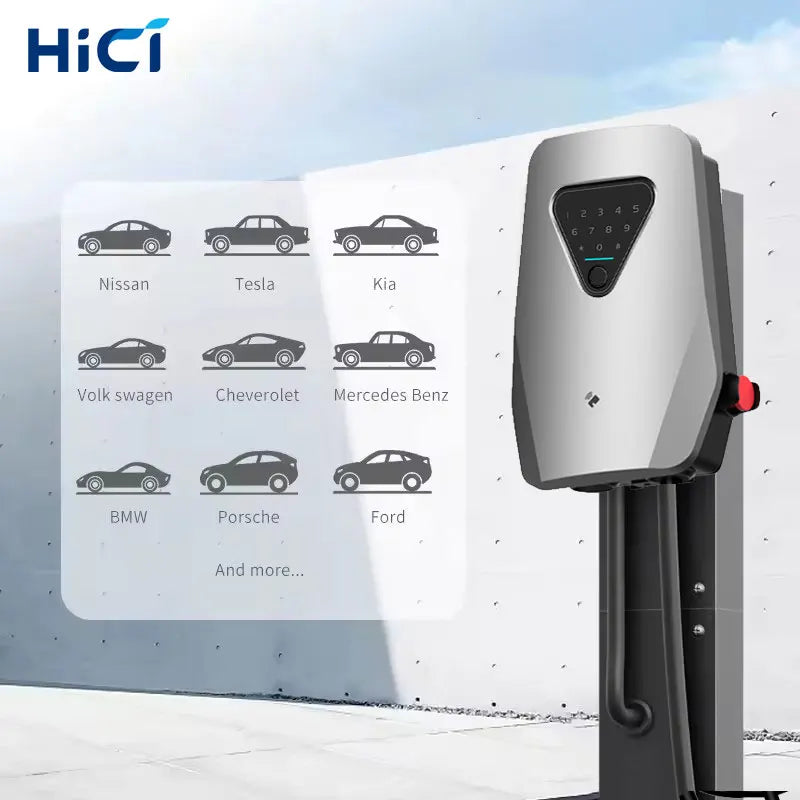 Station de Recharge HICI-ID6 EVSE | Chargeur Mural Type 3 Mode 4, Wi-Fi, RFID et Contrôle via Application