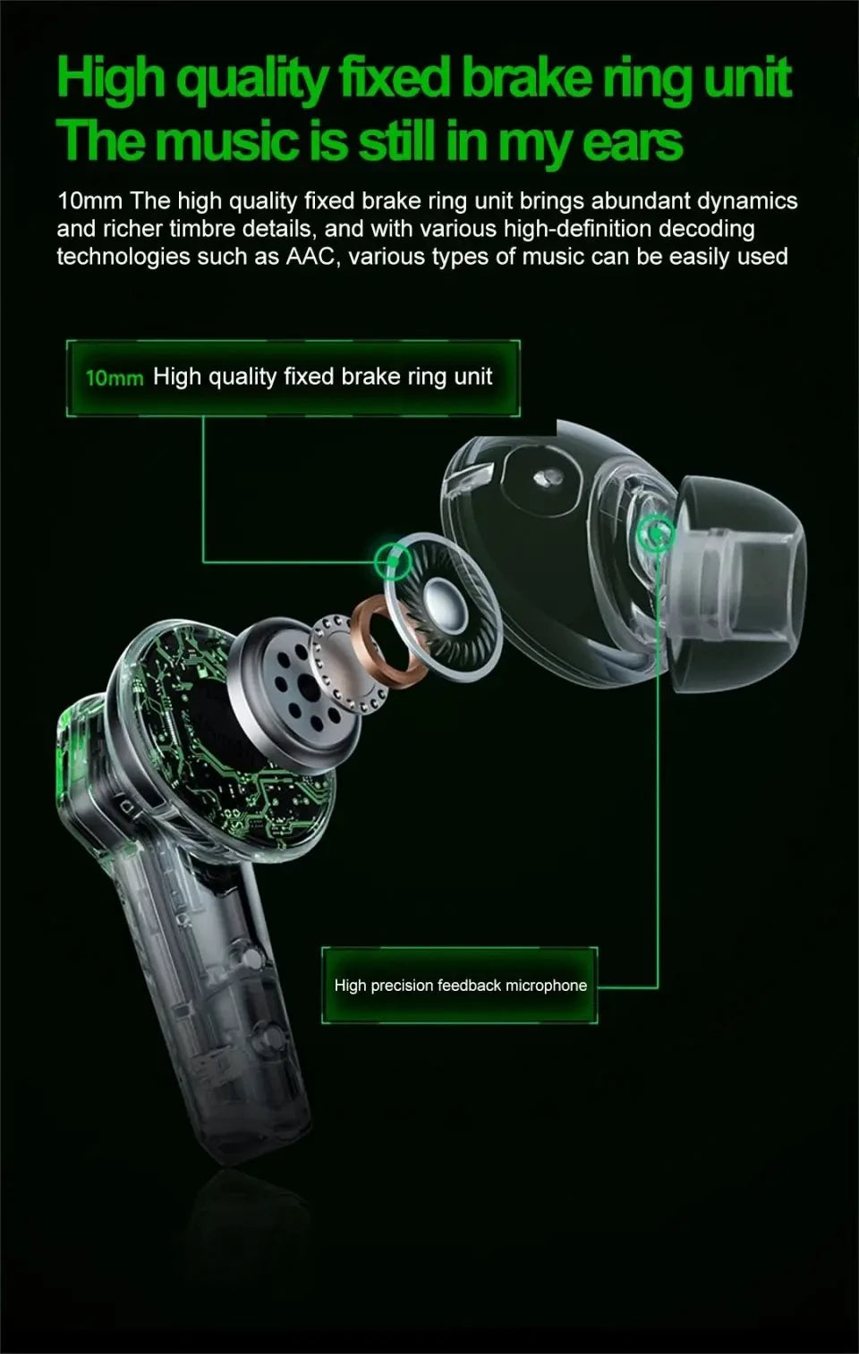 Écouteurs Gaming Black Shark BE22 JoyBuds – TWS, Faible Latence & In-Ear