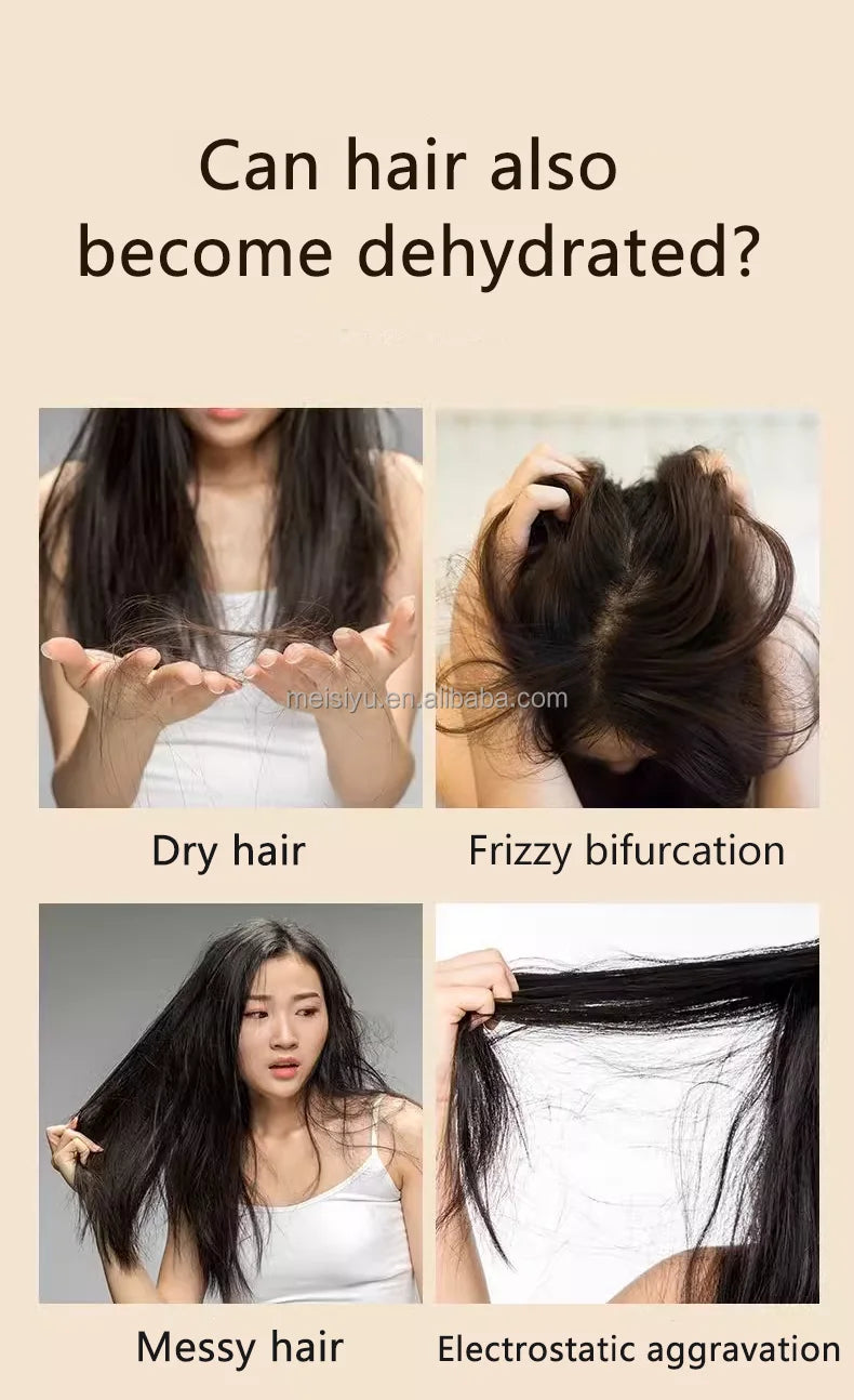 Brosse lissante professionnelle à air chaud, peigne lissant à température réglable, fer à lisser vapeur en céramique