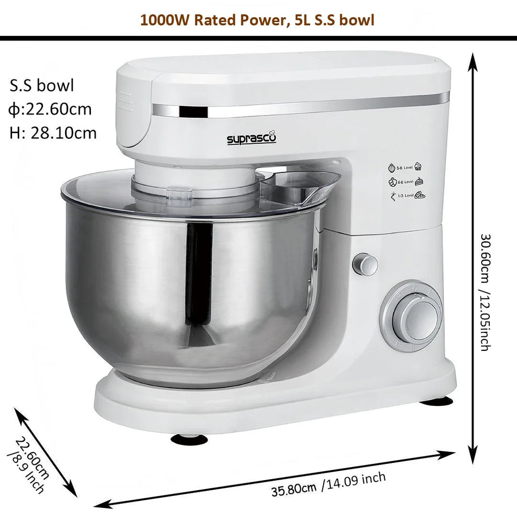 Robot pâtissier professionnel Cake 1000W 5L, machine de cuisine Batidora, robot mélangeur électrique sur socle
