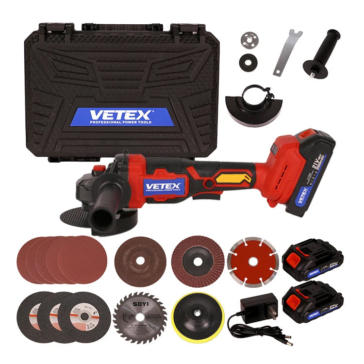 Meuleuse d'angle sans fil 21 V, 1000 W, moteur sans balais, disque 110 mm, 10 000 tr/min