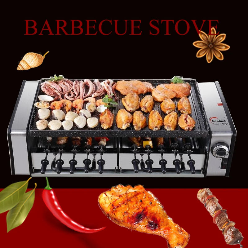 Barbecue électrique automatique sans fumée