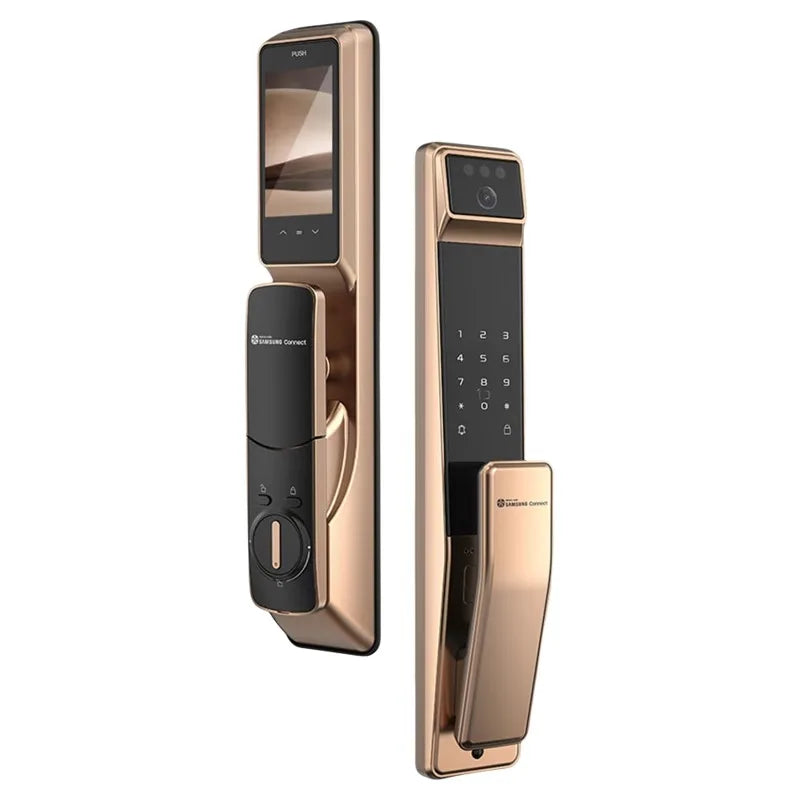 Sonnette de porte intelligente P30max-F avec caméra, reconnaissance faciale 3D par empreinte numérique et caméra, compatible avec l'application Samsung SmartThings. Serrure électronique numérique intelligente.