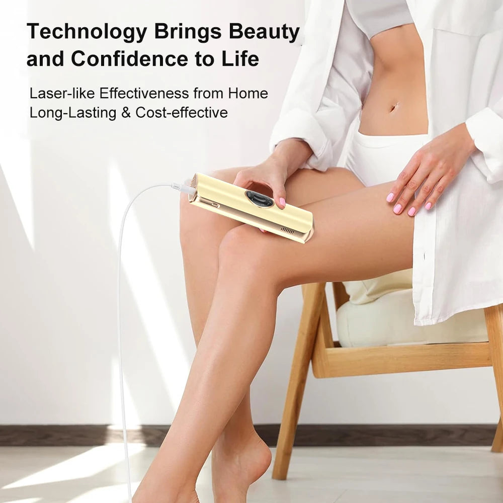 PAKISS Épilateur IPL | Refroidissement Sapphire Ice, Épilation Permanente à Domicile pour Visage et Corps