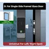 Serrure connectée Tuya Wifi pour porte en verre, déverrouillage par empreinte numérique, application, carte à puce ou mot de passe.