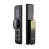 Serrure de porte biométrique numérique UIELOCK QB40 avec reconnaissance faciale et veines de la paume, empreinte numérique et connexion Wi-Fi Tuya, caméra et sonnette intégrées.