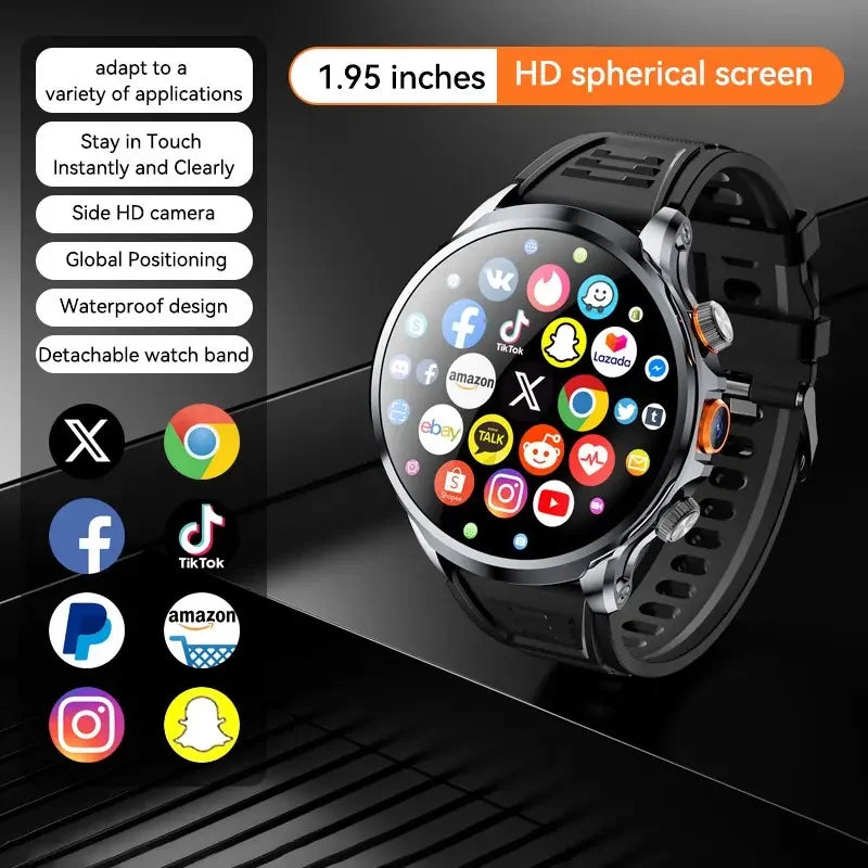Montre connectée H18 4G/5G Premium – 8+128 Go, Wi-Fi, GPS, Caméra HD et batterie 900 mAh | Android