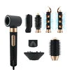 RUCHA 8 en 1 : Appareil de coiffure ionique, sèche-cheveux, lisseur, boucleur, brosse à air chaud, outils de coiffage multi-stylers