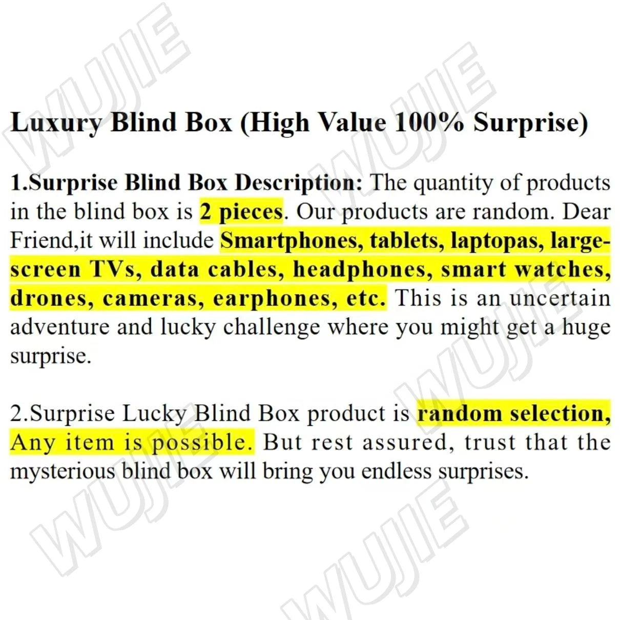 Box Mystère Lucky Électronique – Smartphone, Tablette, Ordinateur portable, TV, 100% Surprise