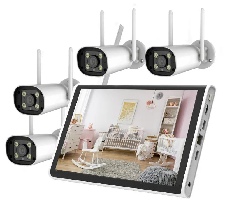Système de vidéosurveillance réseau étanche avec détection de visage IA 8MP, caméra de sécurité IP PoE avec détection humaine