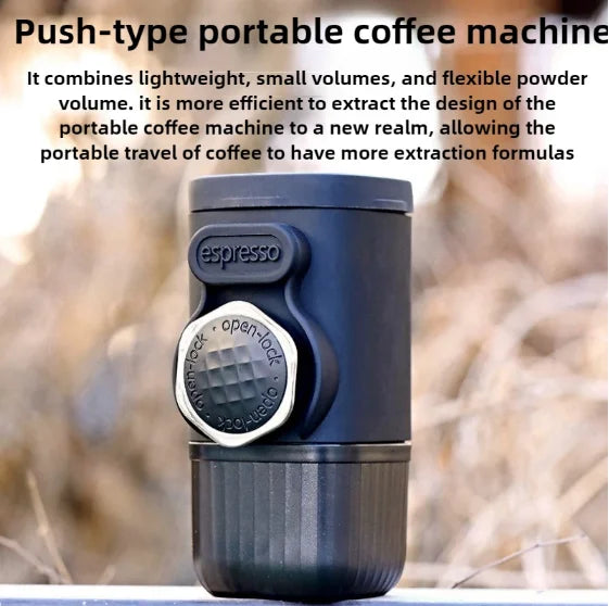 Cafetière Portable à Capsules 100 ml | Machine à Expresso Manuelle pour Maison, Voyage et Extérieur