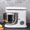 Robot pâtissier 1500 W en acier inoxydable avec batteur à œufs et à lait, capacité de 6 L, idéal pour la préparation de la farine, du pain et des gâteaux.