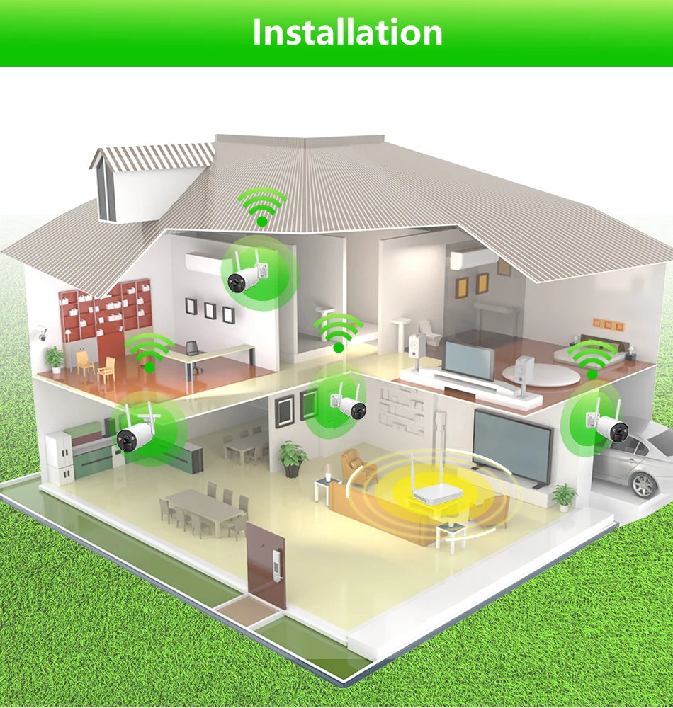 Kit NVR solaire WiFi MR-9508, 8 canaux, 3 MP, IP66, écran 10,1 pouces, H.265, 6 To