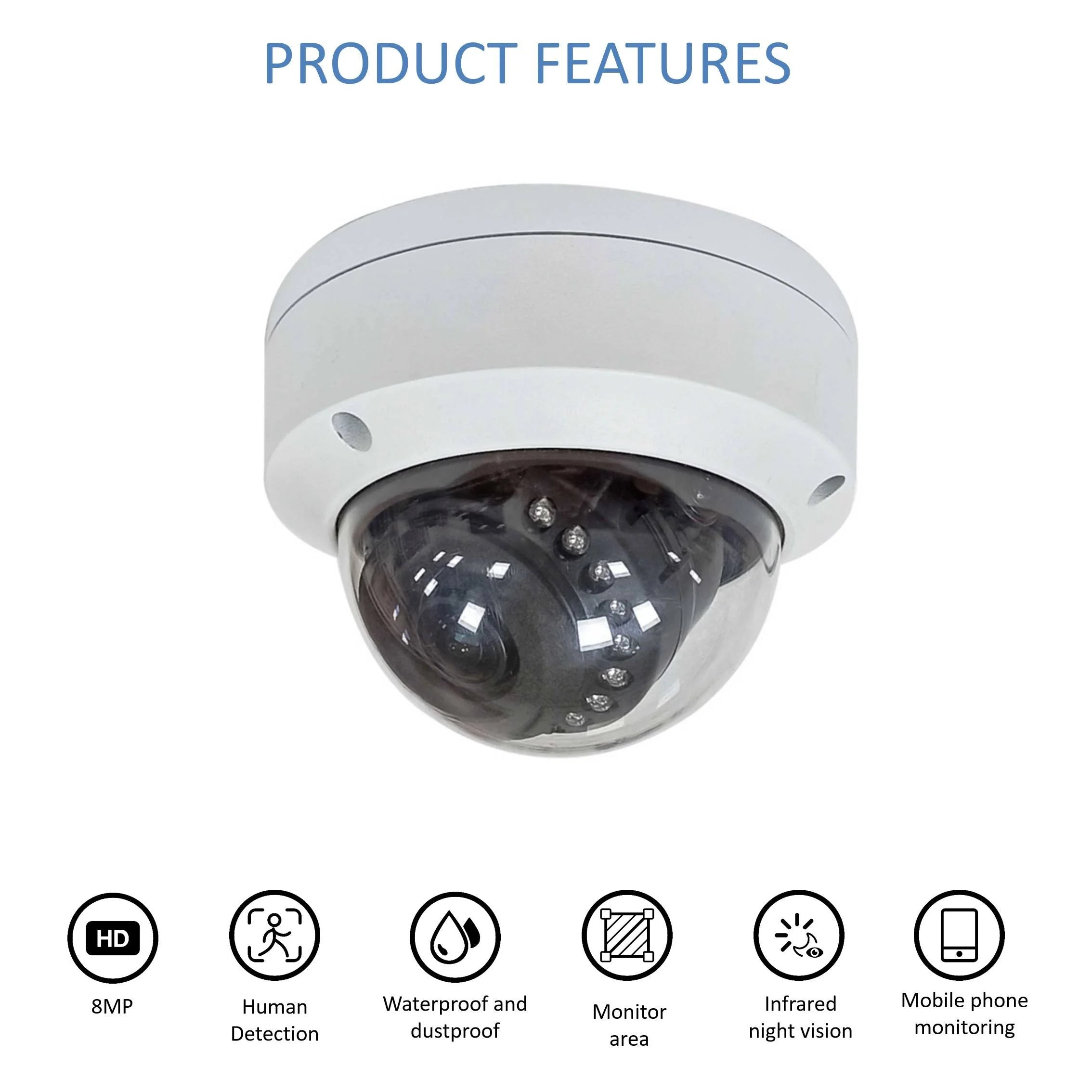 Kit NVR 8 canaux Viewbest VIK-EZ8014, 4K/8MP, PoE, IP66, ONVIF, suivi humain