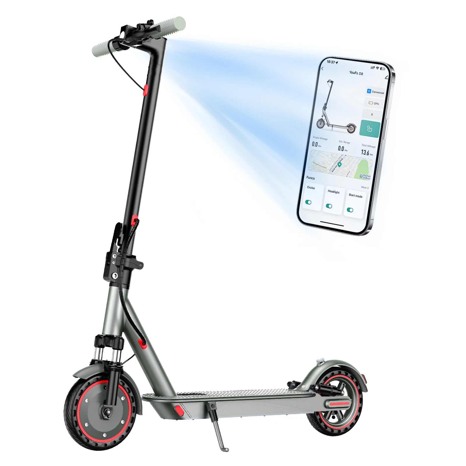 Scooter Électrique Adulte 250 W | Double Suspension, Batterie 10,5 Ah, Vitesse 25 km/h et Écran LED