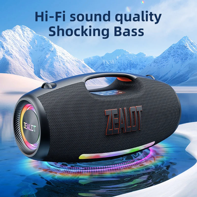 Enceinte Portable Zealot S89 – 250W, 3 Voies, 48000mAh, IPX6, RGB & Power Bank