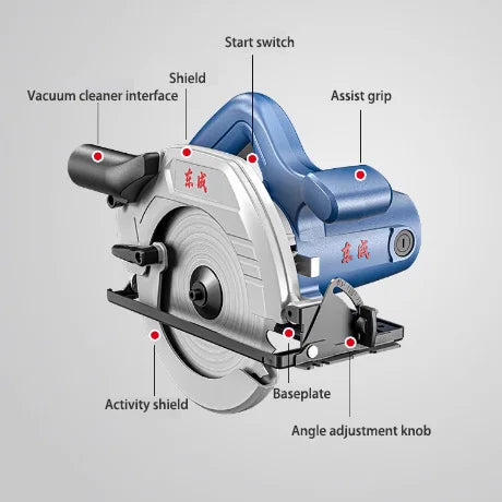 Scie circulaire sans balais 220 V, 1500 W, puissante scie électrique sans fil pour la coupe du bois, alimentation secteur/batterie en option, 5300 tr/min, profondeur de coupe de 64 mm