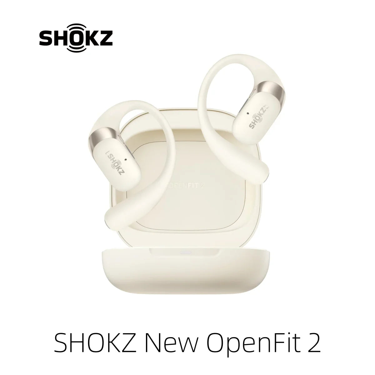 Écouteurs Open-Ear SHOKZ OpenFit 2 – Bluetooth, LED, Micro & Crochet Confortable