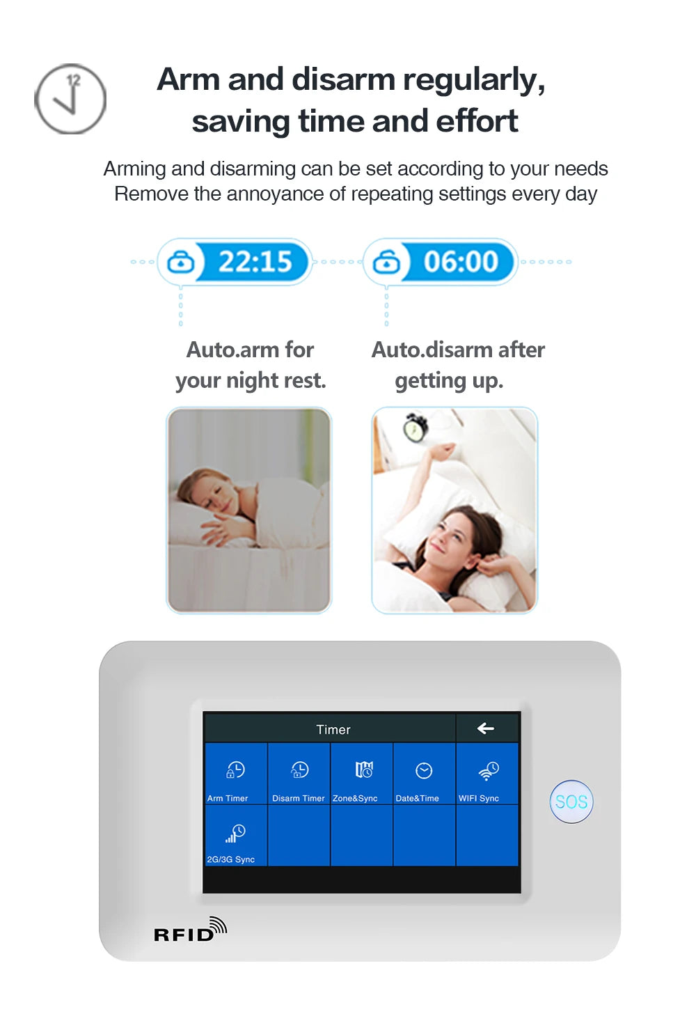 Système de sécurité domestique intelligent DAYTECH TA03-KIT9, alarme sans fil WiFi GSM, application Tuya, kit de capteurs pour porte, incendie, fumée, fenêtre, personnel