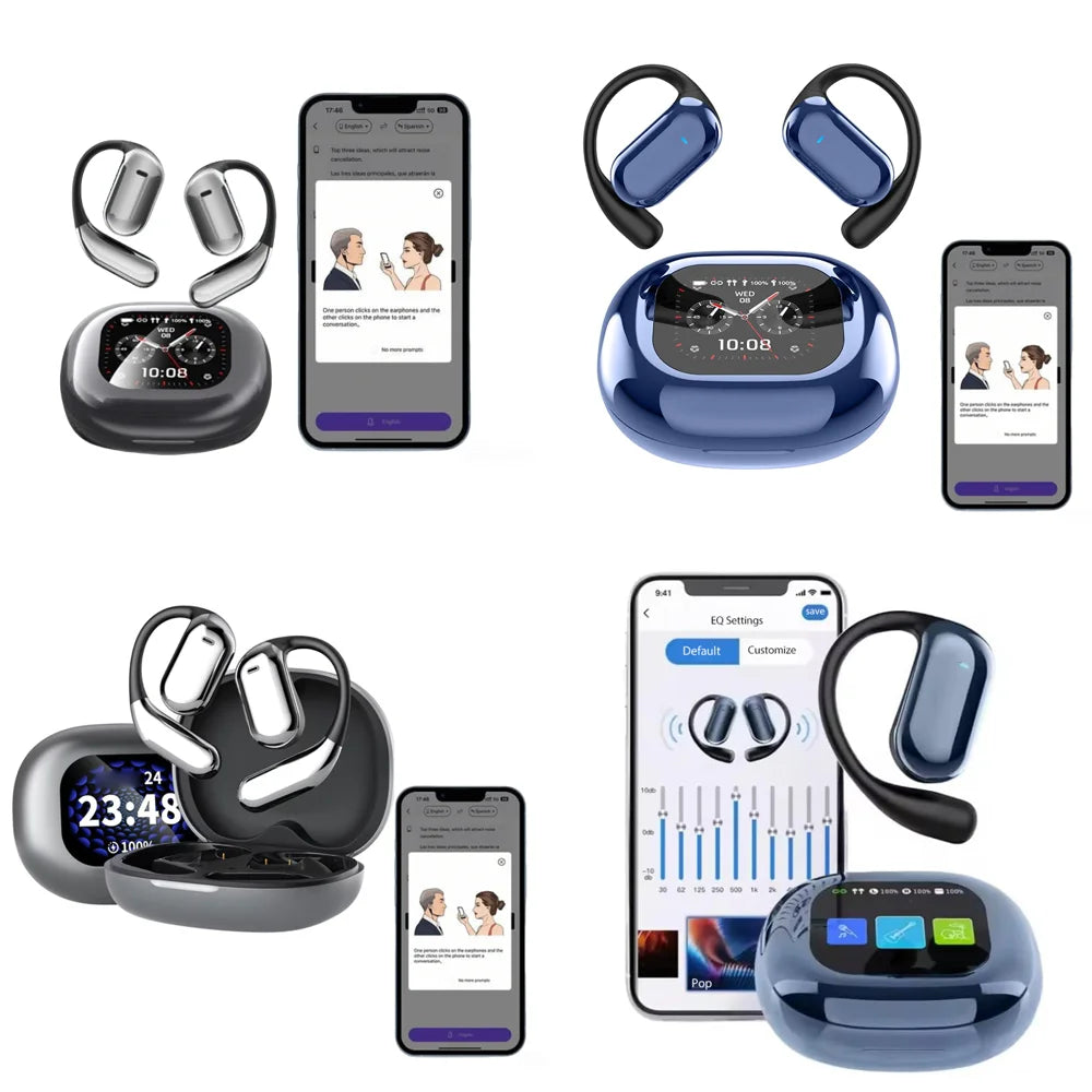 Écouteurs Traducteurs OWS IA – 144 Langues, Temps Réel, Bluetooth & iPhone Android