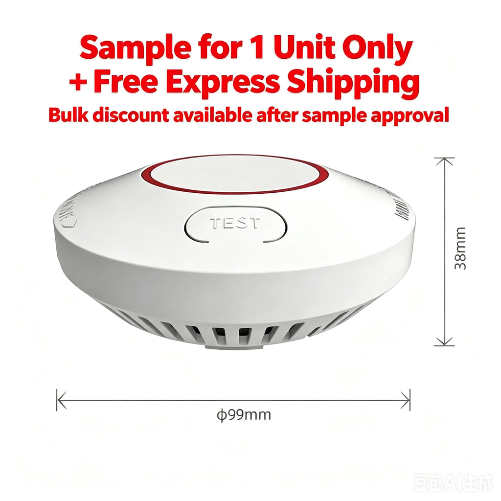 HAJUER Alarme Wi-Fi intelligente portable 2,4 GHz Tuya sans fil, détecteur de fumée et de monoxyde de carbone, photoélectrique et électrochimique