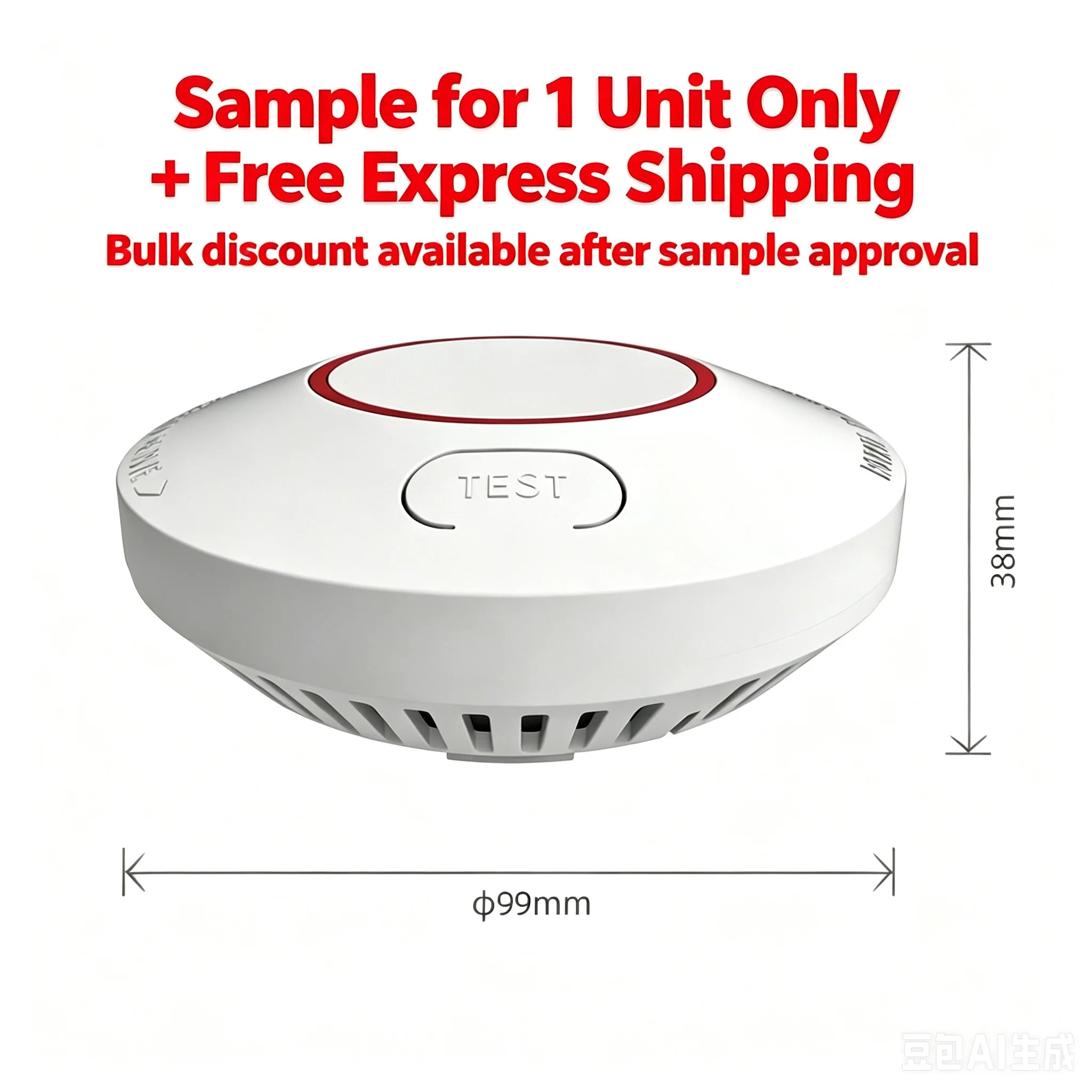 HAJUER Alarme Wi-Fi intelligente portable 2,4 GHz Tuya sans fil, détecteur de fumée et de monoxyde de carbone, photoélectrique et électrochimique