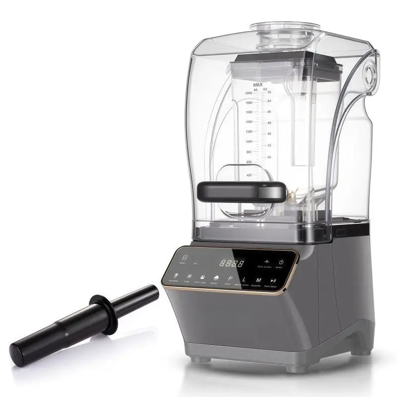 Machine à glace d'entrée de gamme avec écran numérique, mixeur pour jus, robot culinaire multifonction grande capacité.