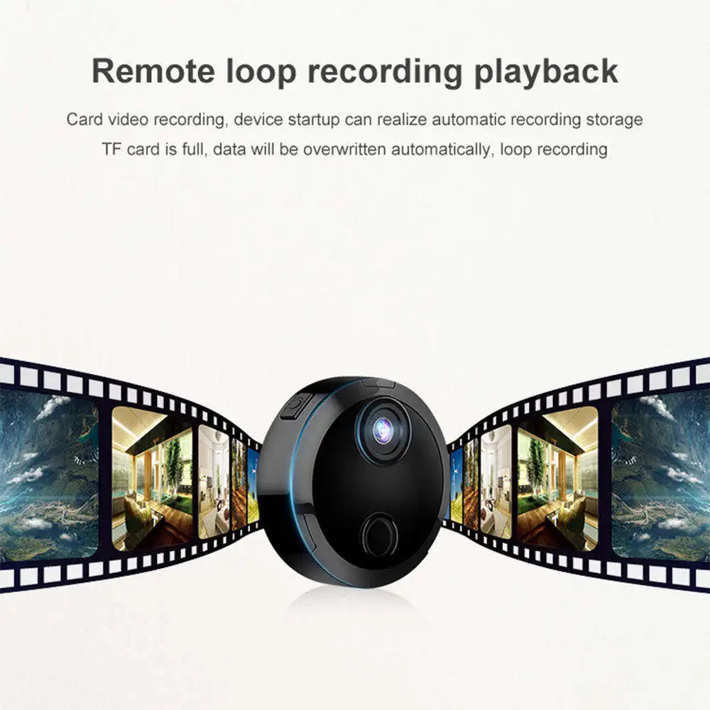 Mini caméra de surveillance infrarouge 940 nm, compatible H.264 et sans fil, pour la sécurité domestique via Wi-Fi.