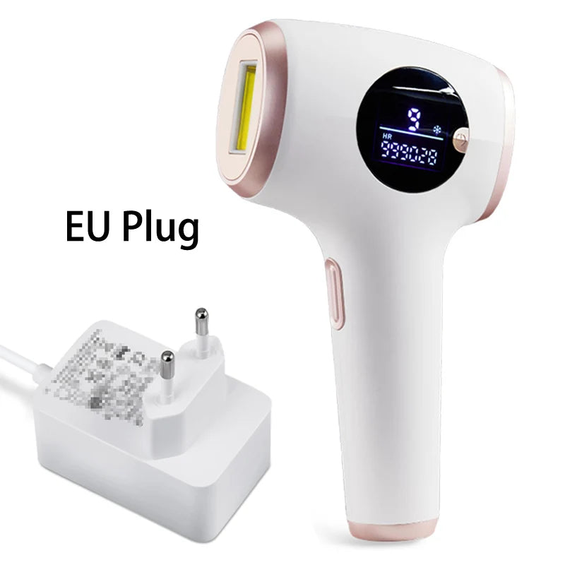Épilateur IPL TZWM K-802, 999 999 flashs, 9 niveaux, refroidissement glace, 48 W, visage/corps