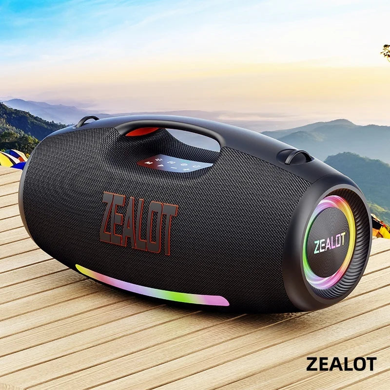 Enceinte Outdoor Zealot S89 – 250 W, IPX6, 48 000 mAh, RGB et charge rapide BT5.3