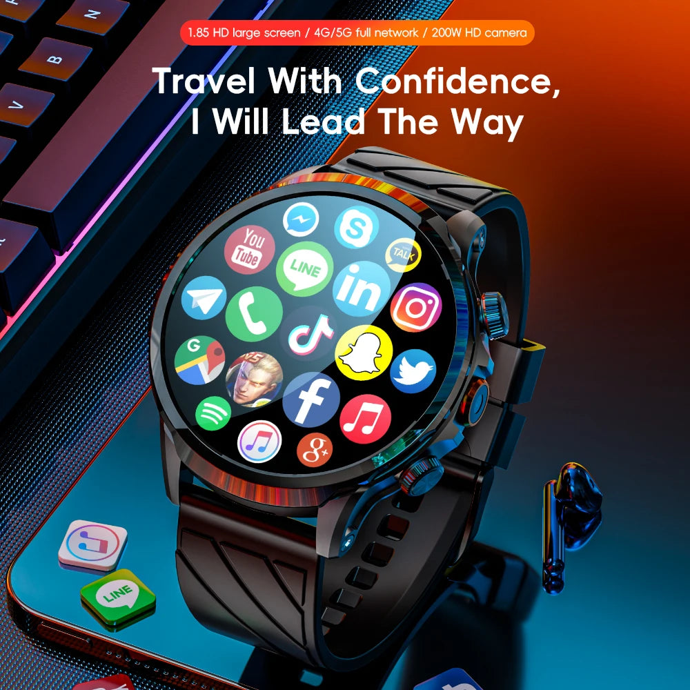 Montre connectée Apple Watch Series 8 Pro – 4G, NFC, GPS, écran AMOLED 1,85", 3 Go + 32 Go et suivi sport