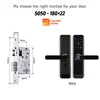 Serrure de porte numérique intelligente Tediton OEM Smart Home Tuya TTlock avec sonnette et application de contrôle Wi-Fi