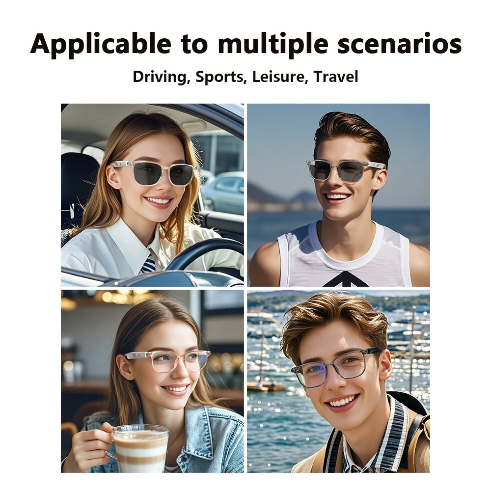 Lunettes Audio Wesll MZ06 – Bluetooth, Anti-Lumière Bleue, Double HP & Contrôle Tactile